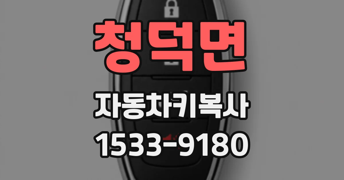 청덕면 자동차키복사