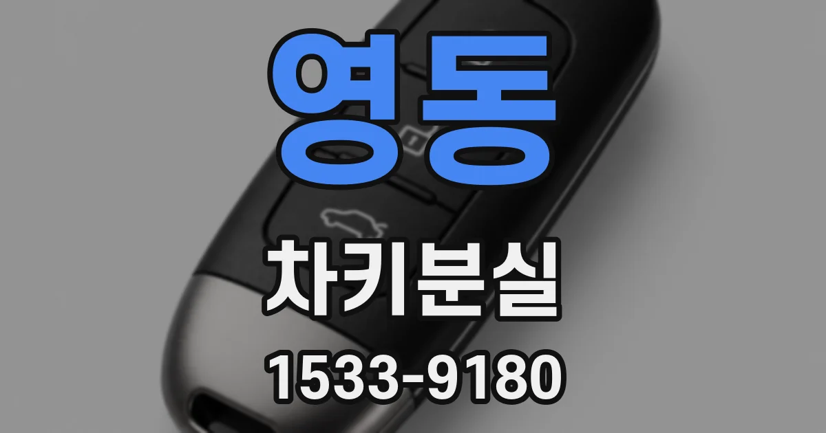 영동 차키분실