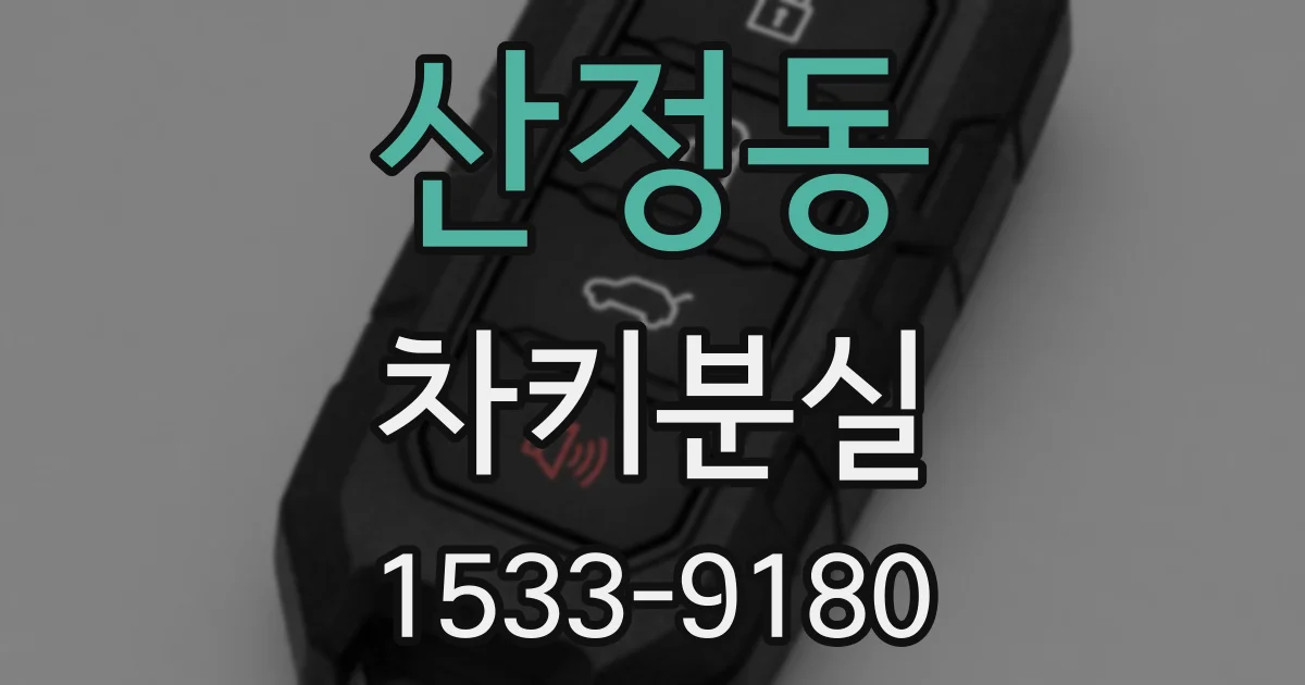 산정동 차키분실