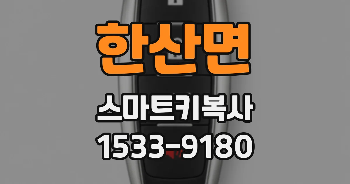 한산면 스마트키복사