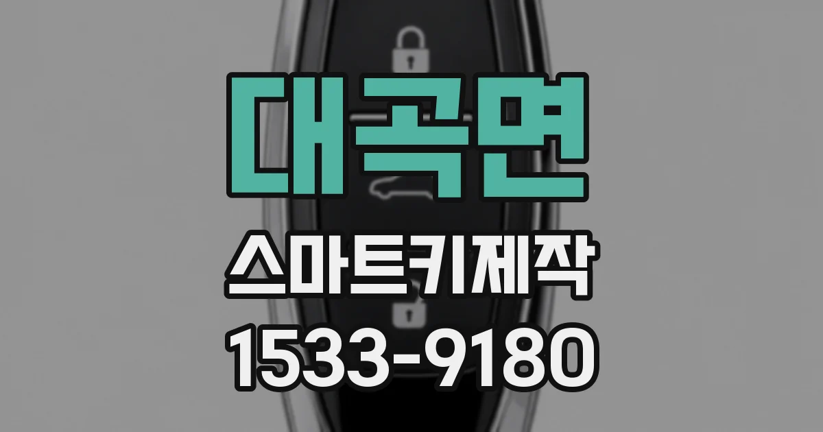 대곡면 스마트키제작