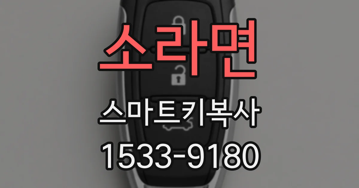 소라면 스마트키복사