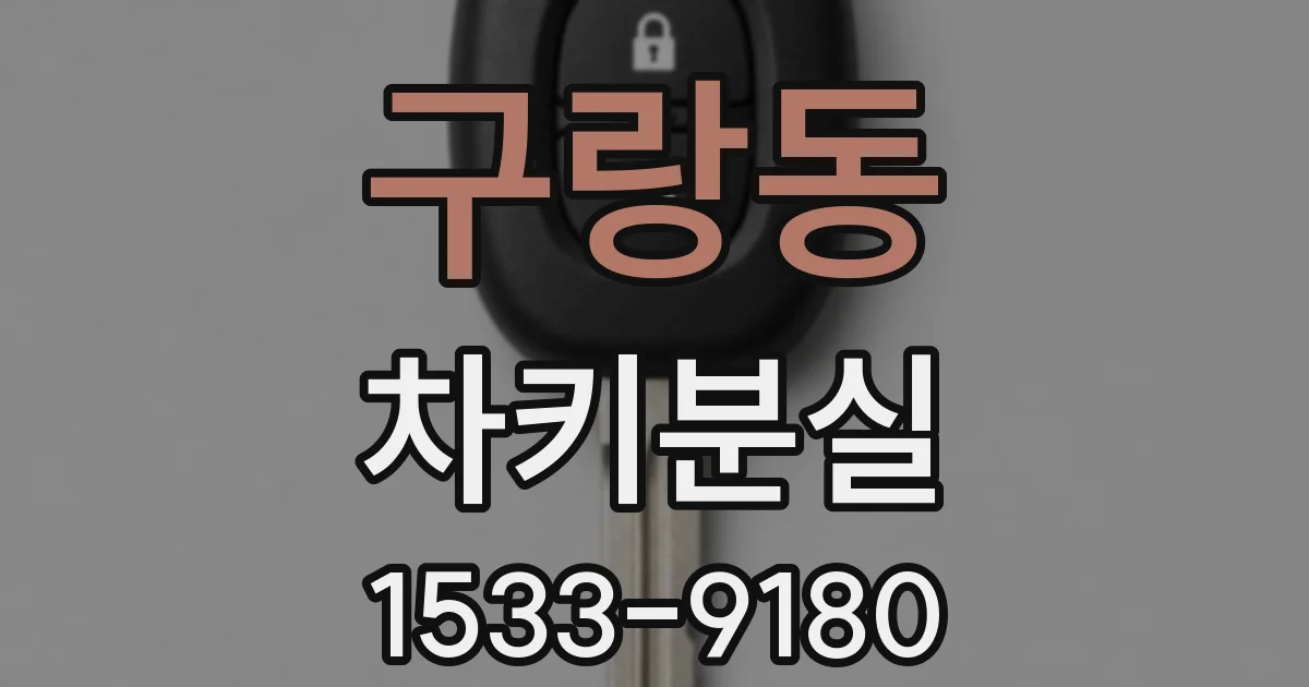 구랑동 차키분실