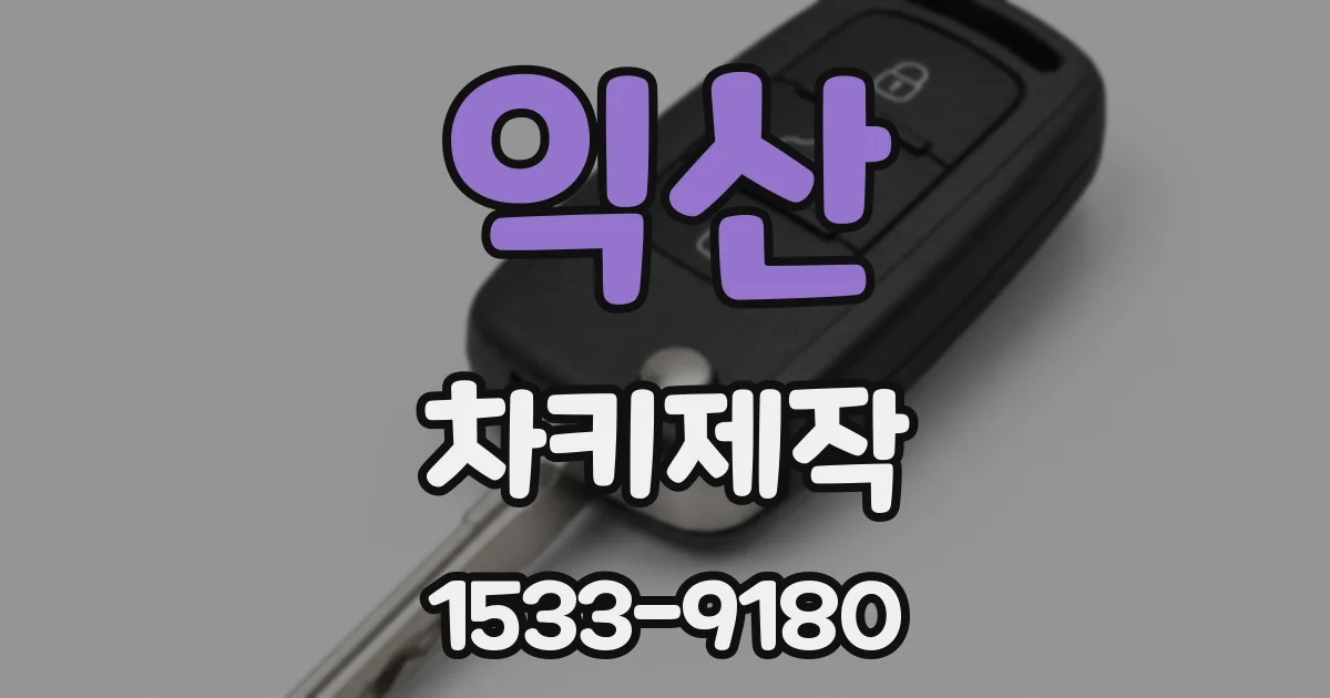 익산 차키제작
