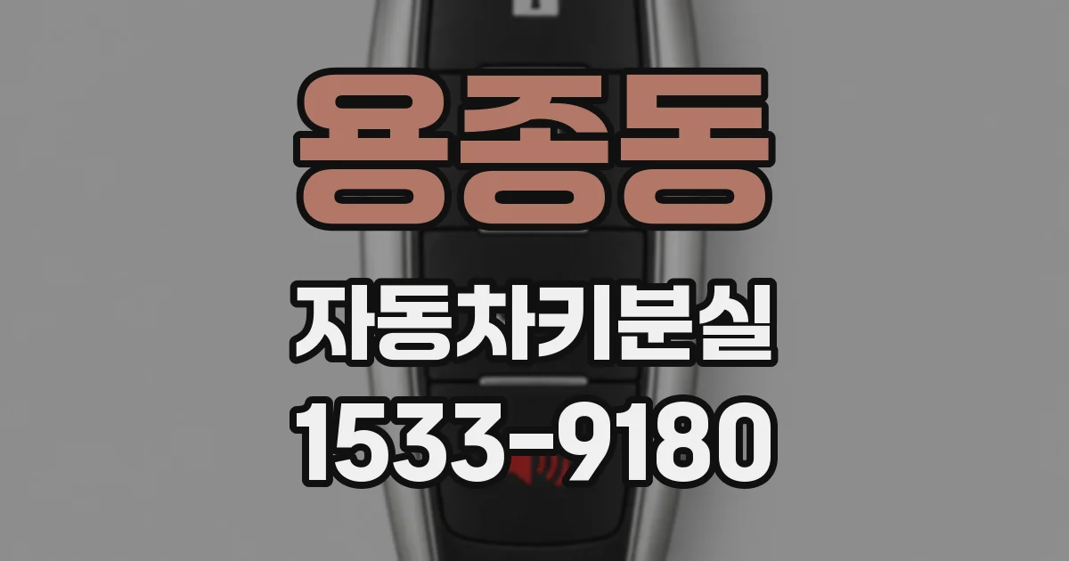 용종동 자동차키분실