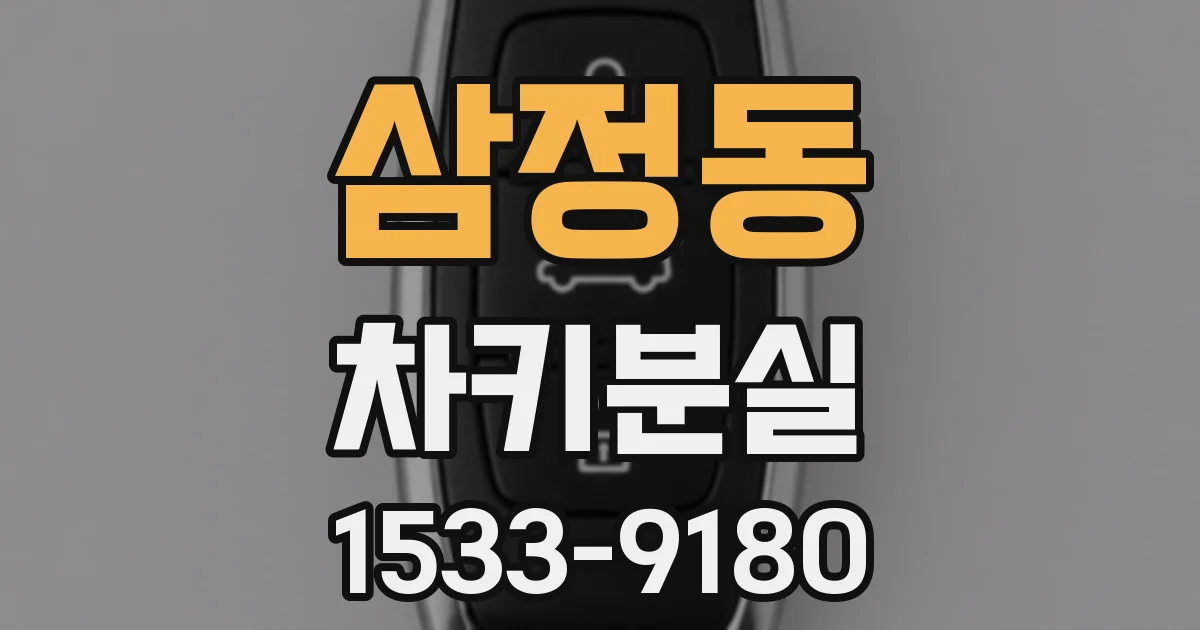 삼정동 차키분실