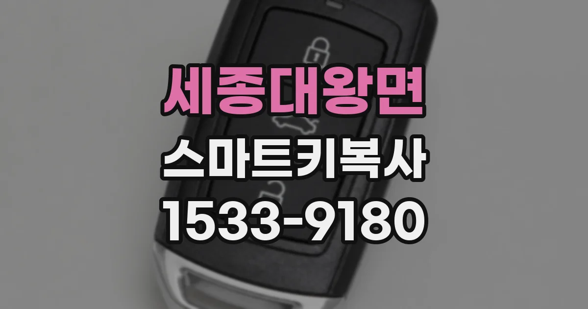 세종대왕면 스마트키복사