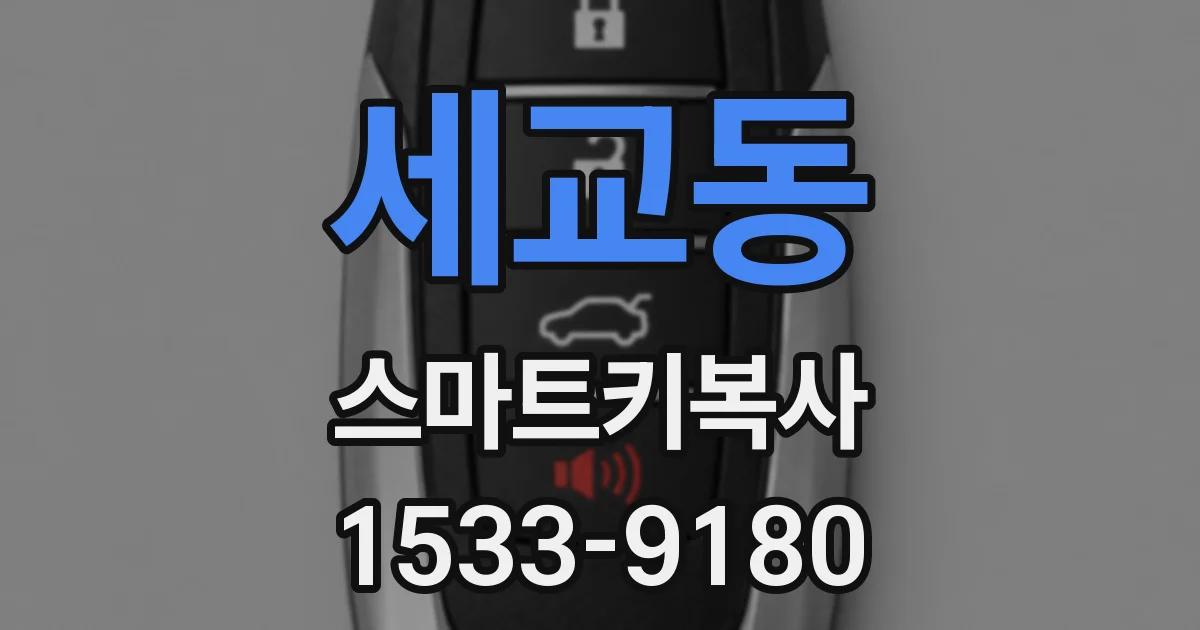 세교동 스마트키복사