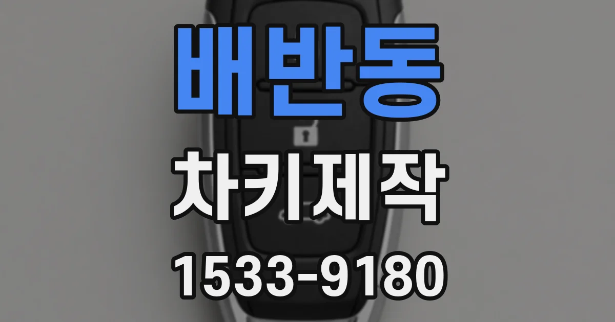 배반동 차키제작