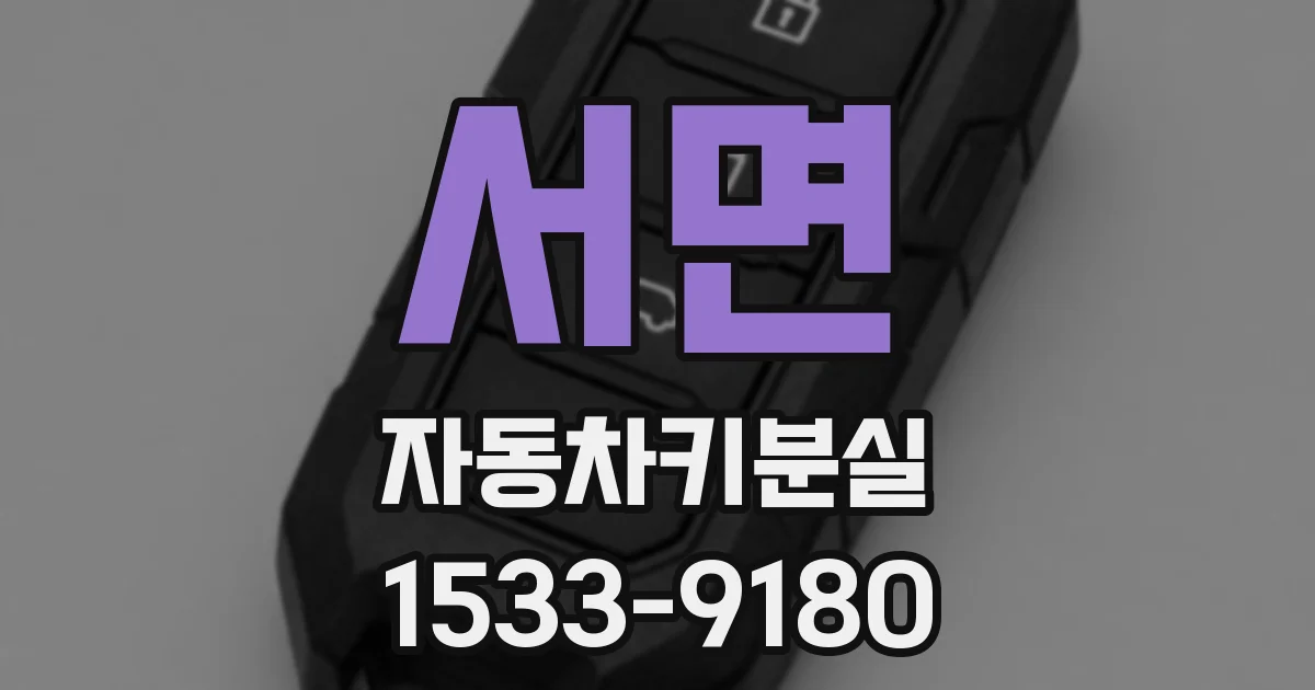 서면 자동차키분실