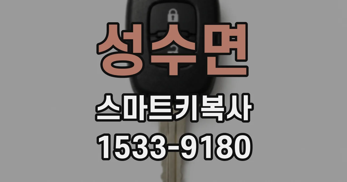 성수면 스마트키복사