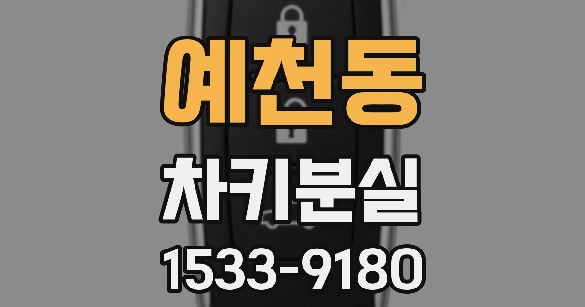 예천동 차키분실