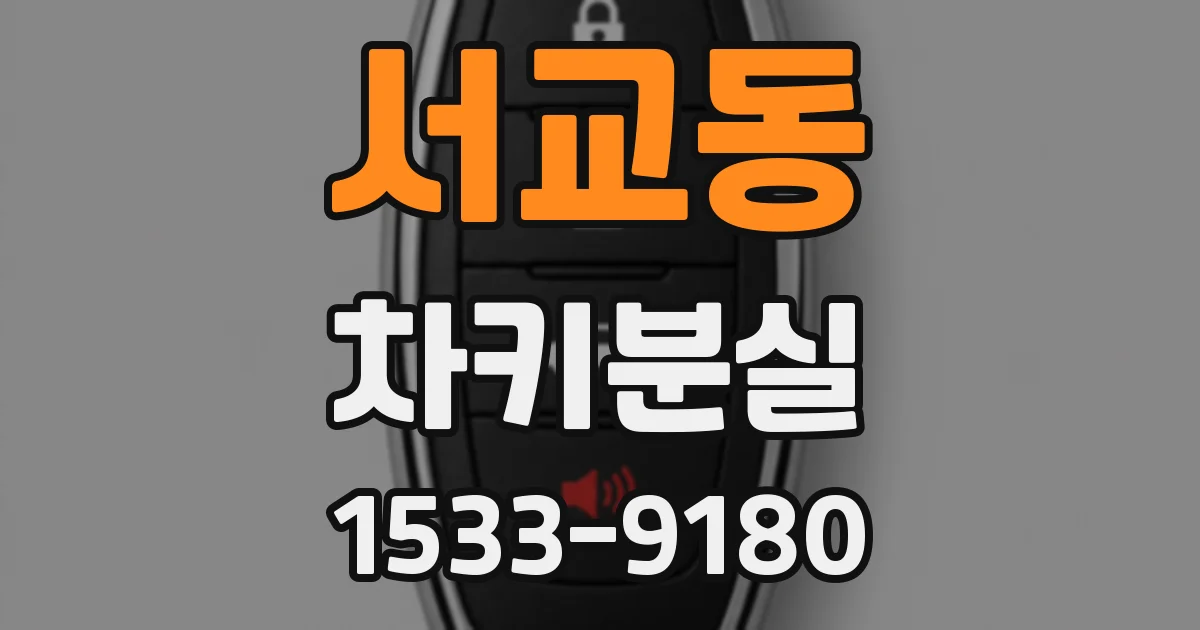 서교동 차키분실