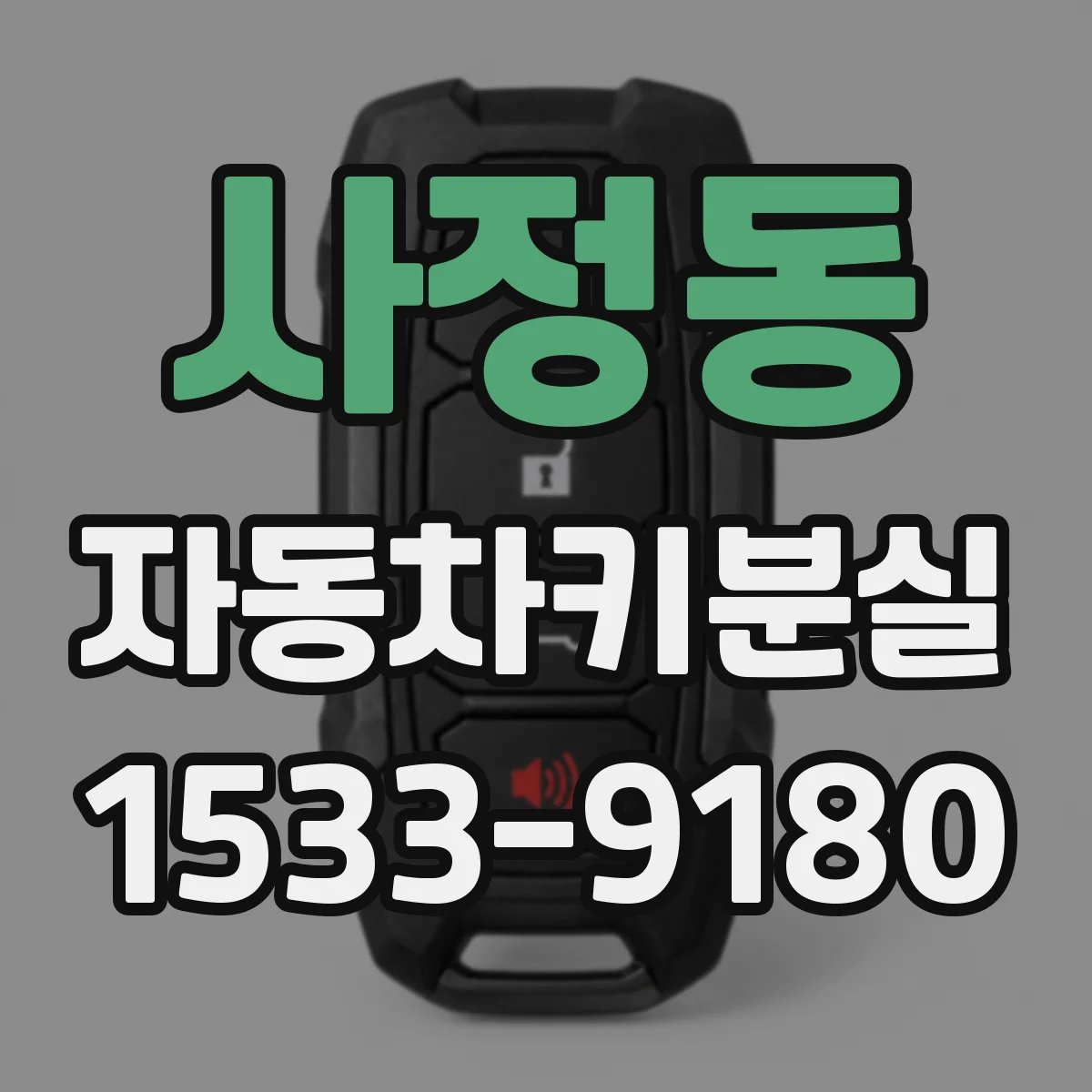 사정동 자동차키분실