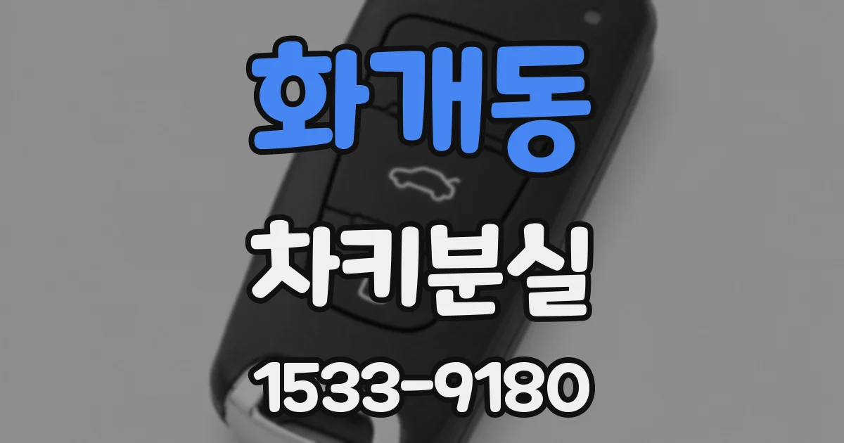 화개동 차키분실