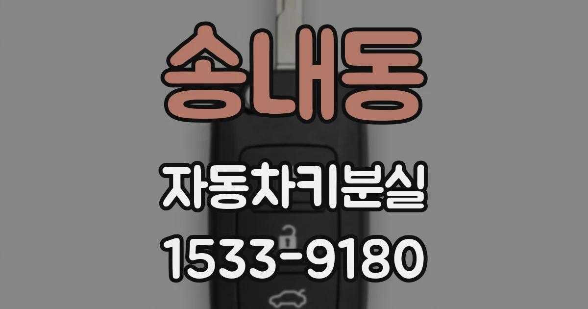 송내동 자동차키분실