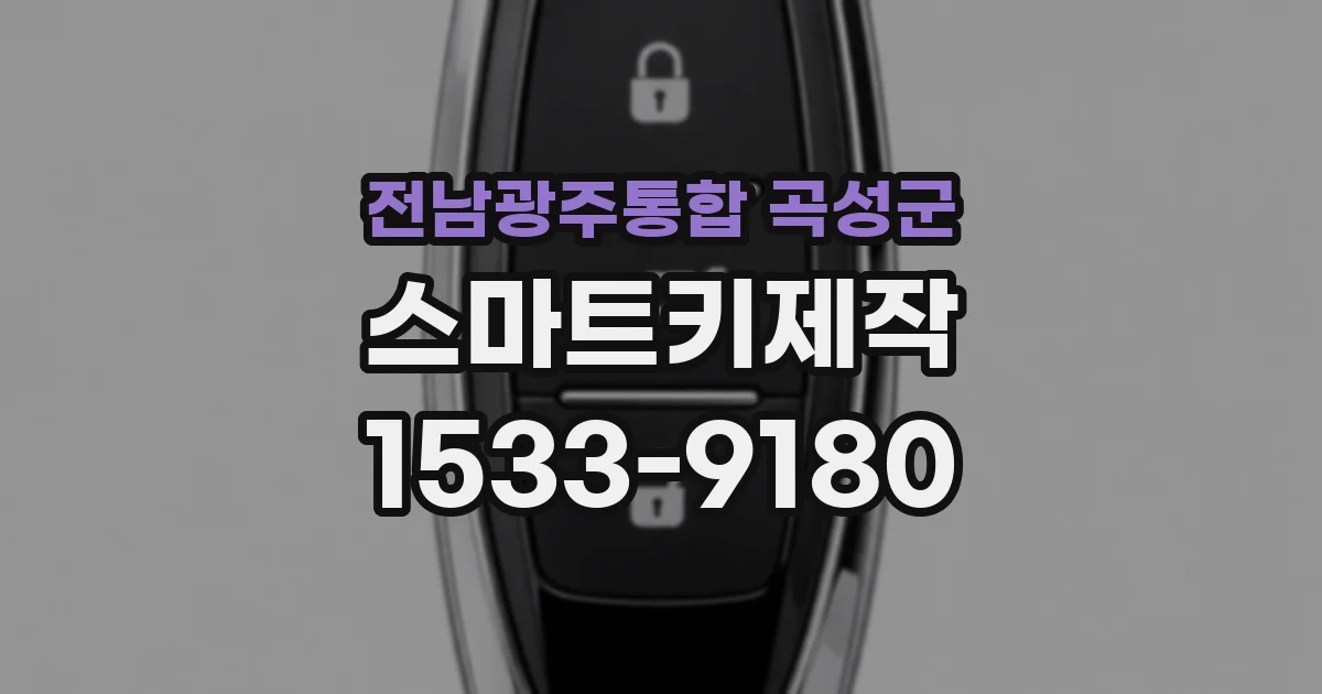 전남광주통합 곡성군 스마트키제작