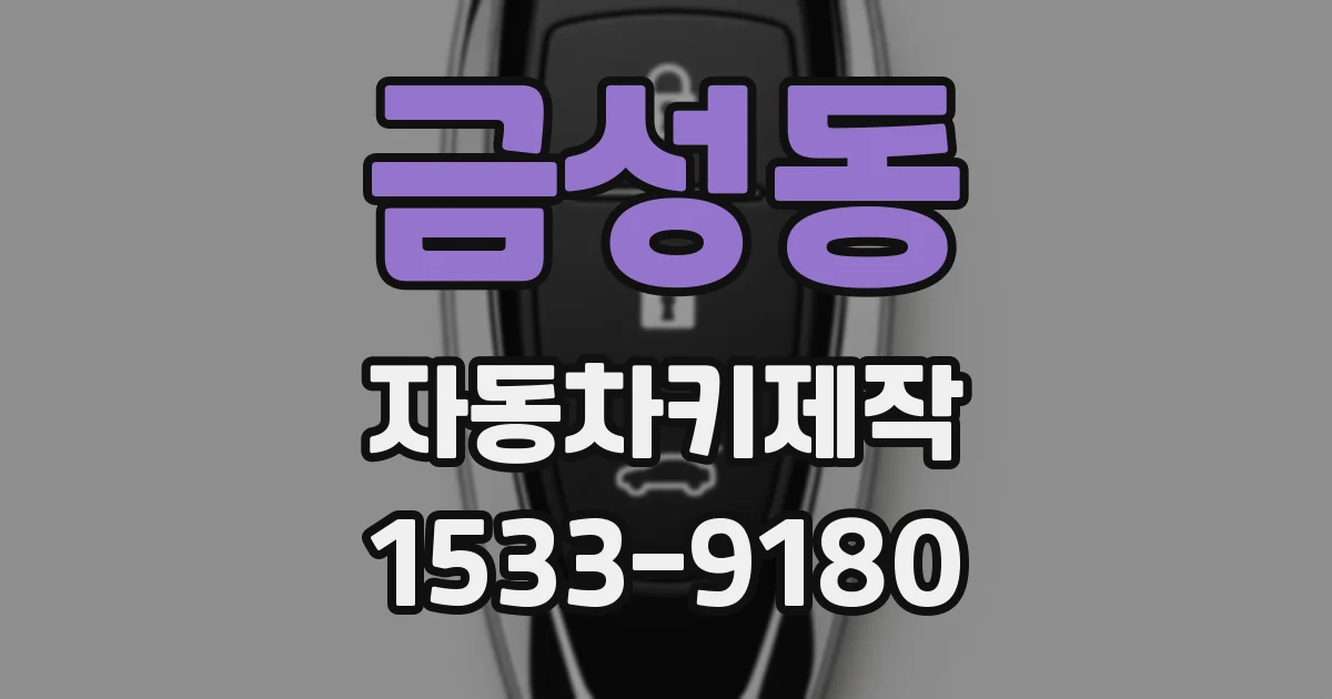 금성동 자동차키제작