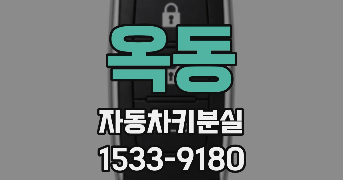 옥동 자동차키분실