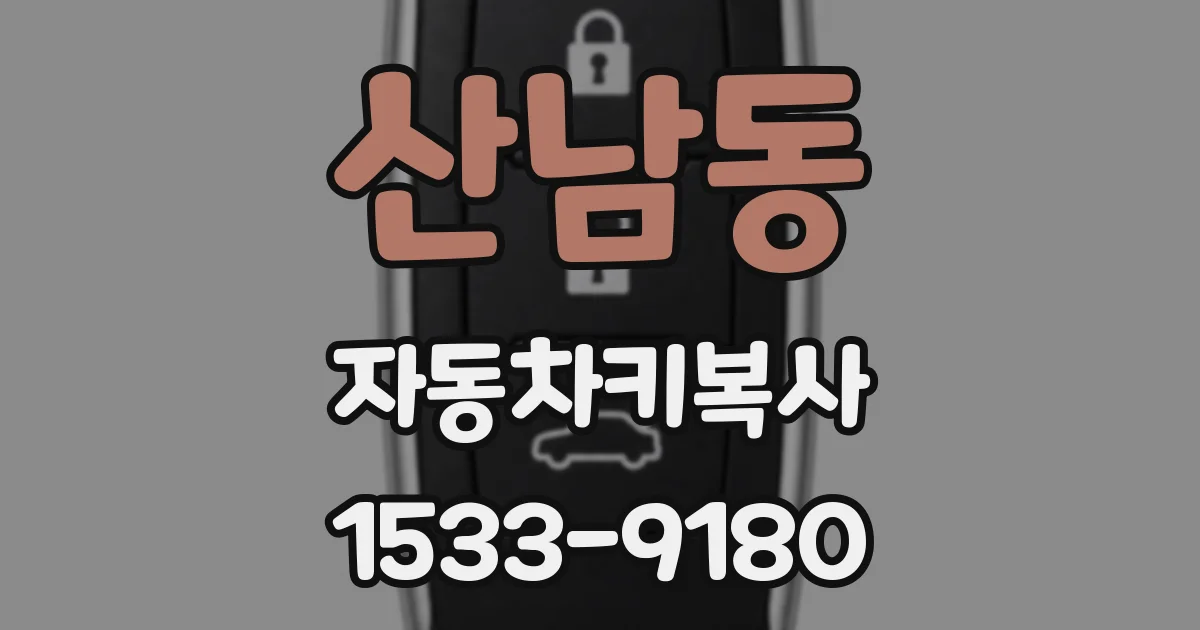 산남동 자동차키복사