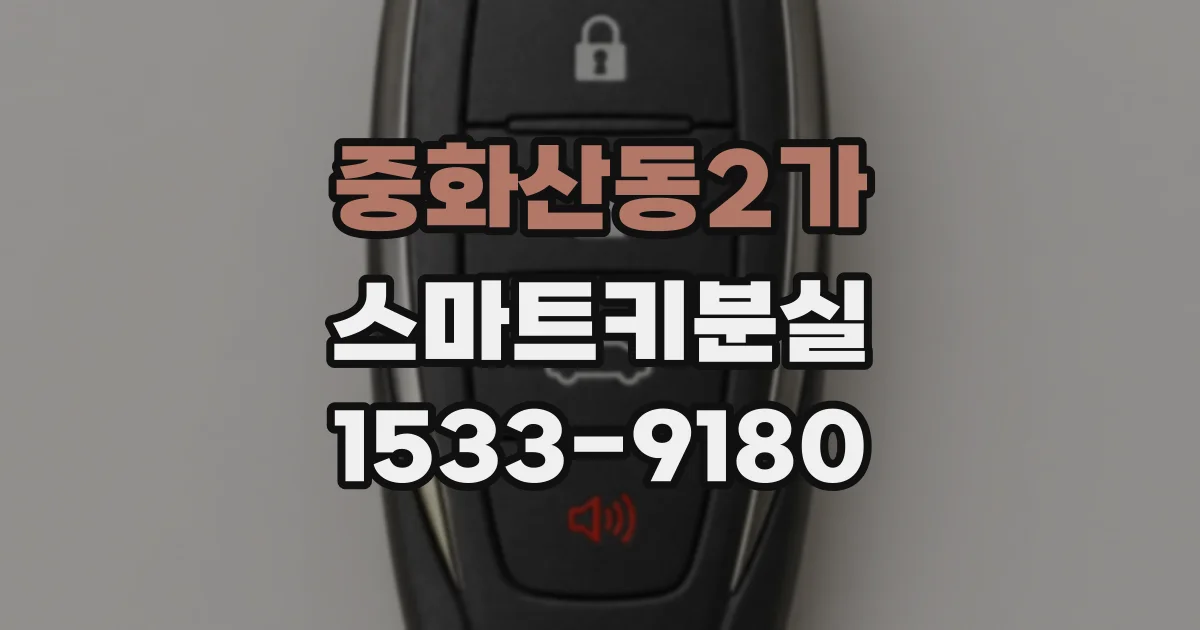 중화산동2가 스마트키분실