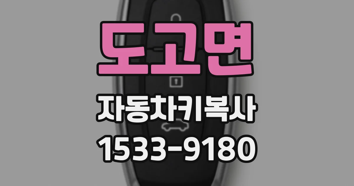 도고면 자동차키복사