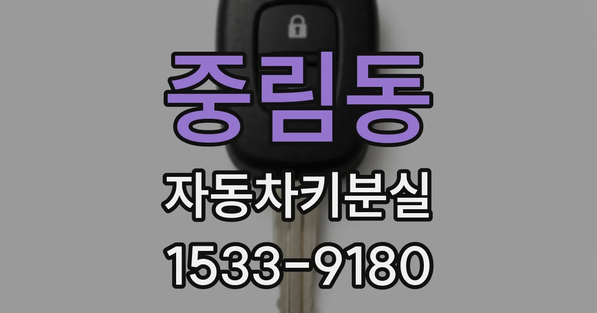 중림동 자동차키분실
