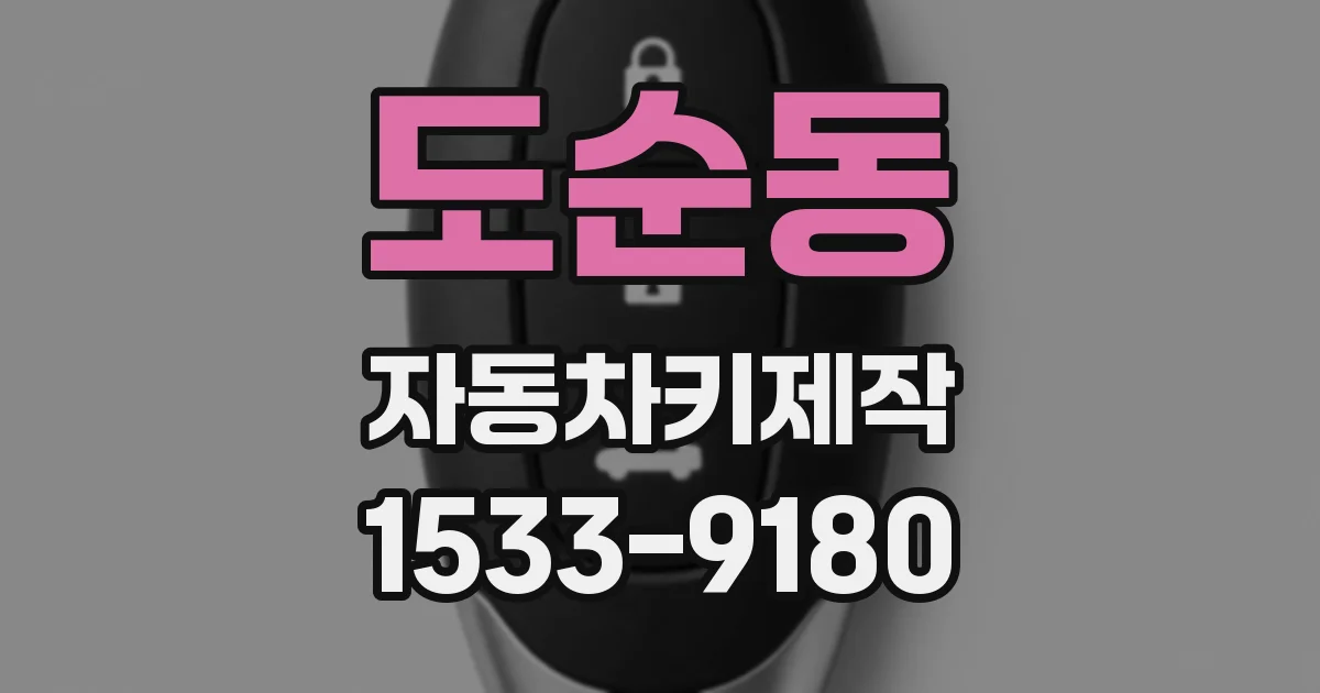 도순동 자동차키제작