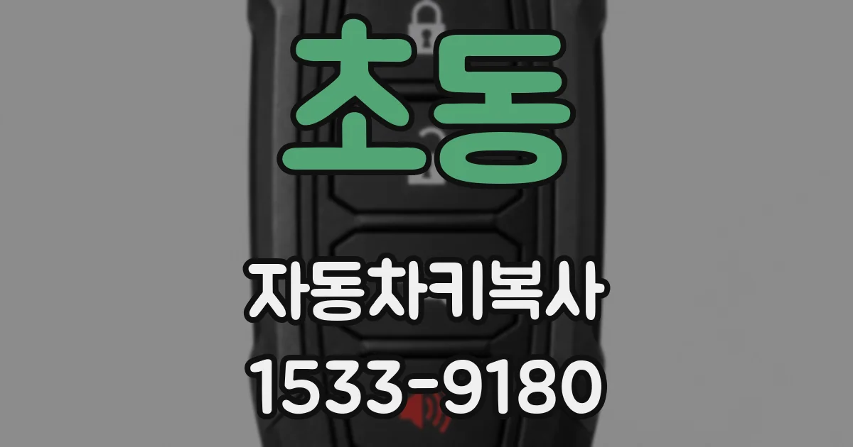 초동 자동차키복사