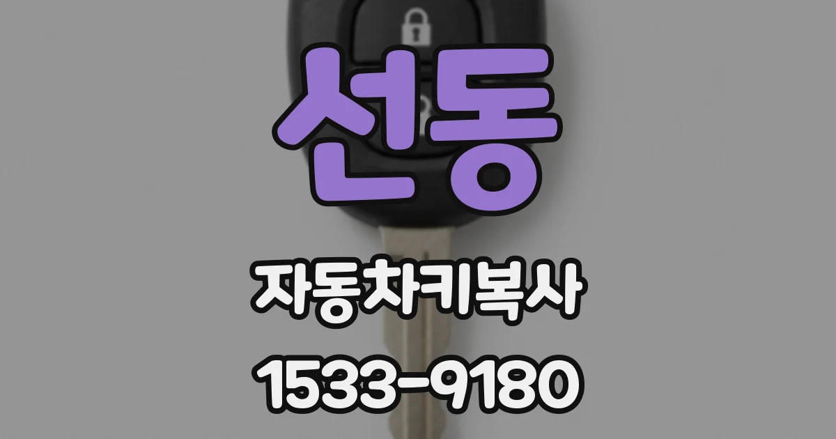 선동 자동차키복사