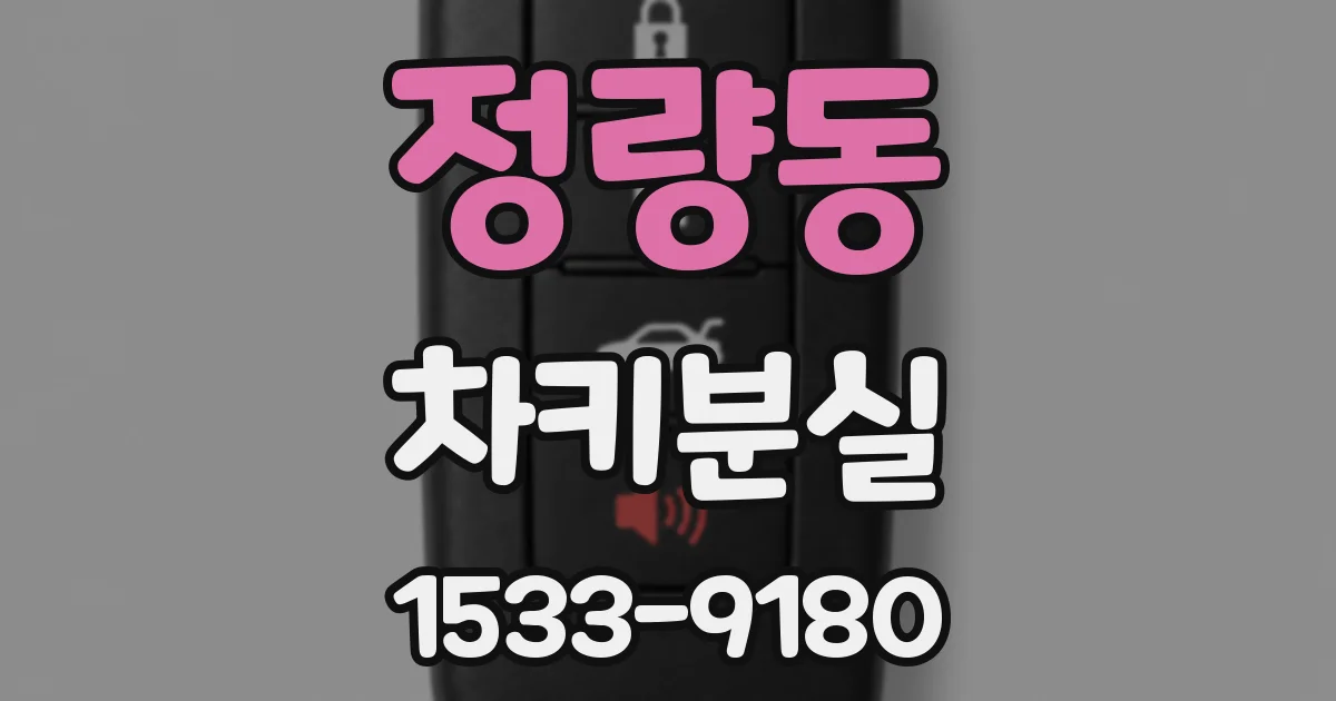 정량동 차키분실