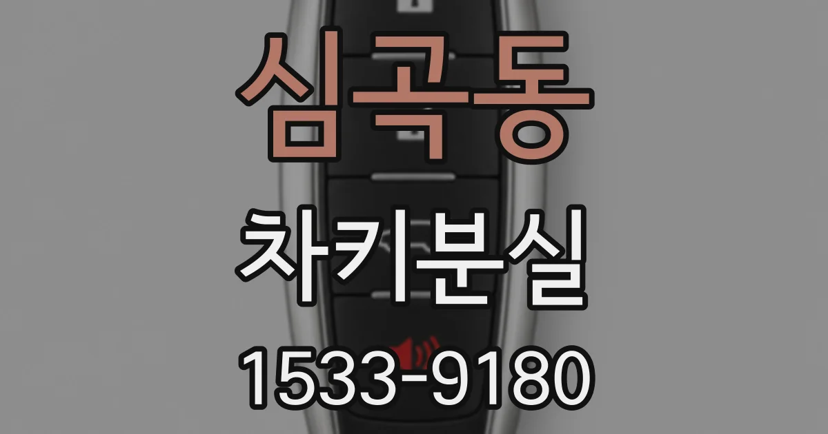 심곡동 차키분실