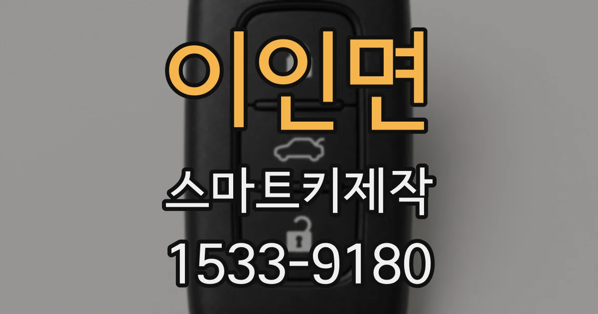 이인면 스마트키제작