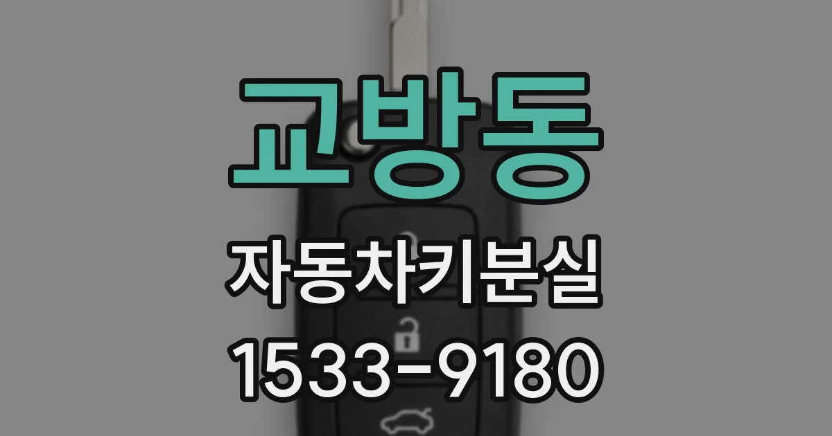교방동 자동차키분실