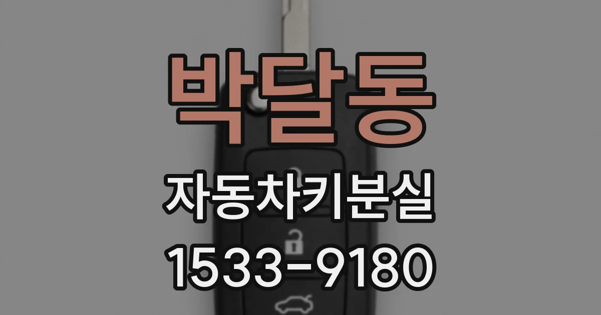 박달동 자동차키분실