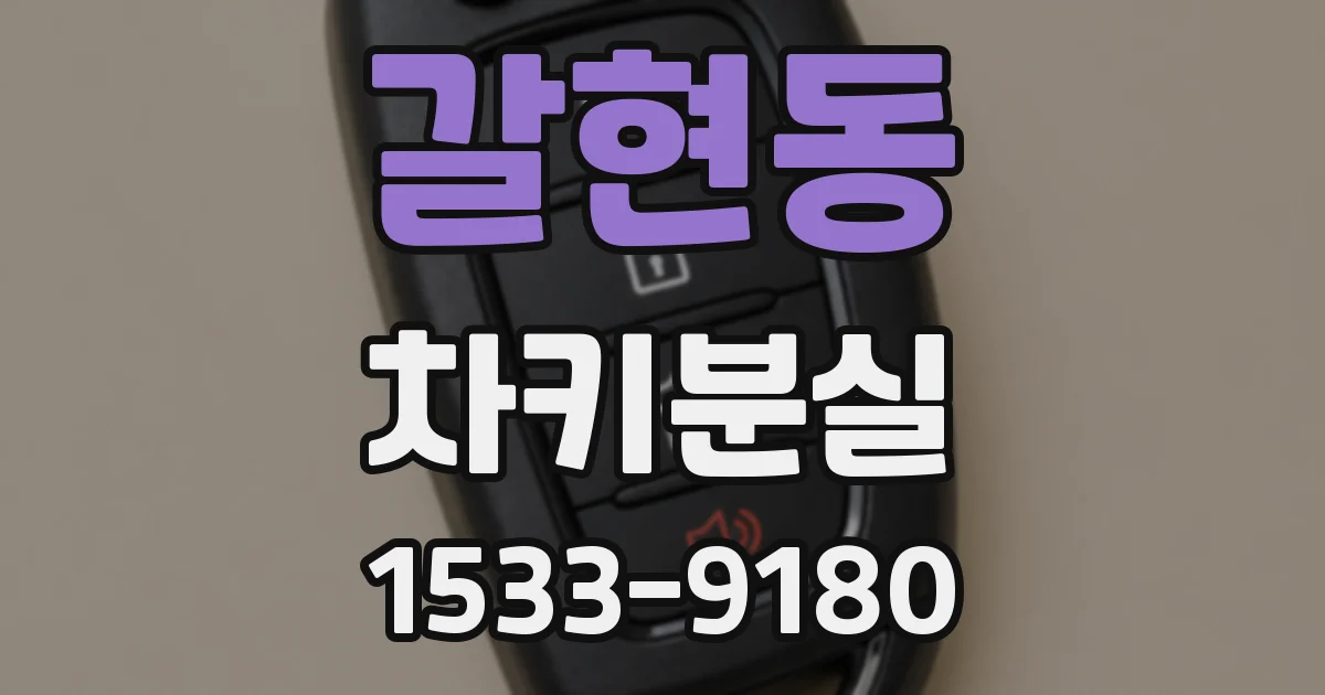 갈현동 차키분실