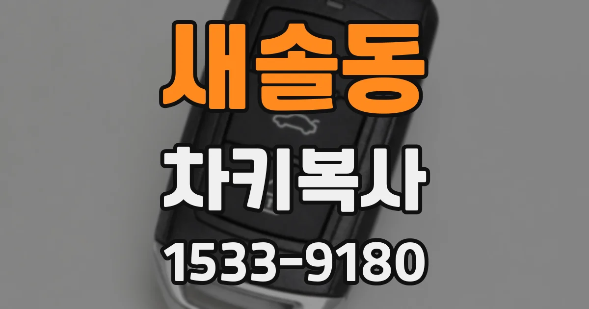 새솔동 차키복사