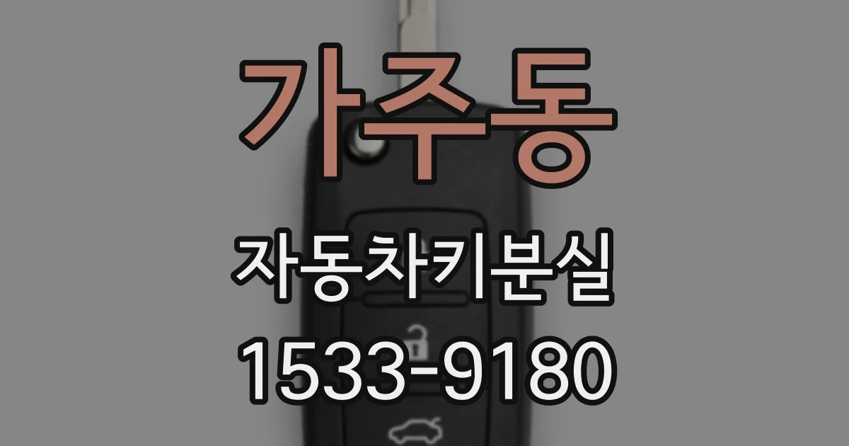 가주동 자동차키분실