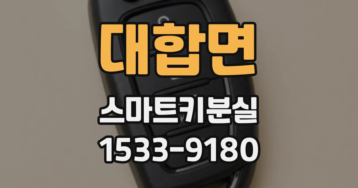 대합면 스마트키분실