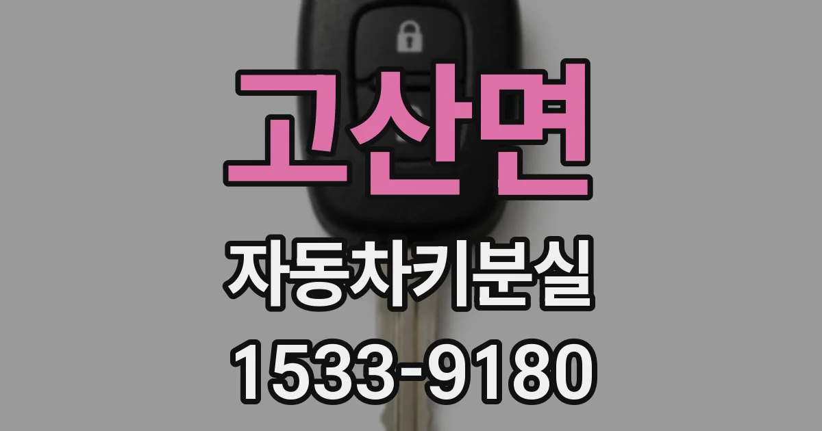 고산면 자동차키분실