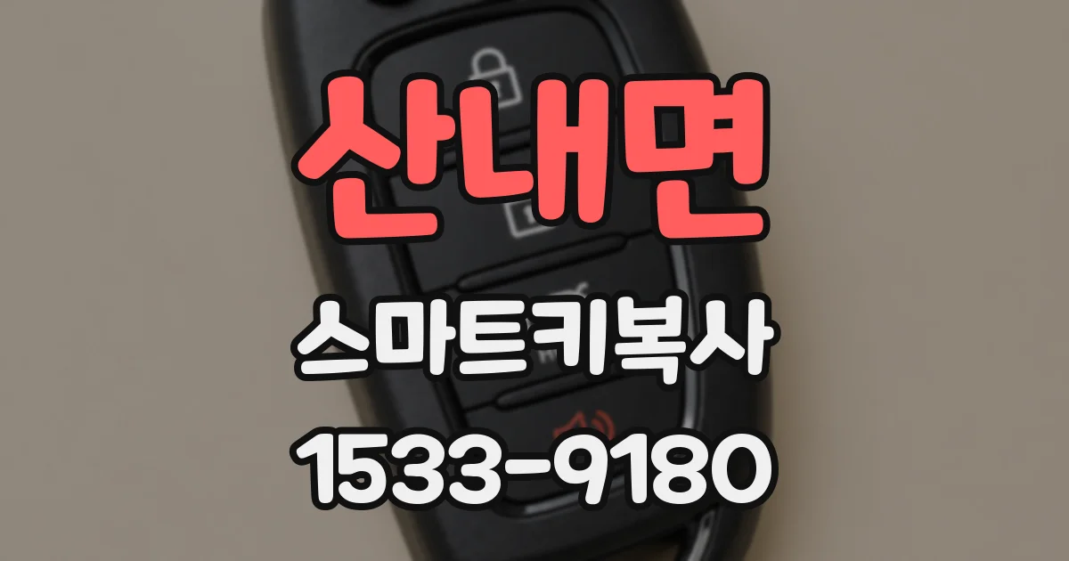 산내면 스마트키복사