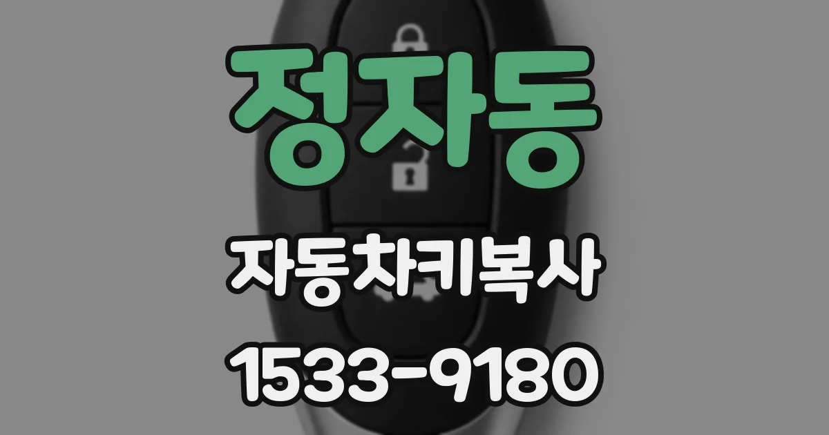 정자동 자동차키복사