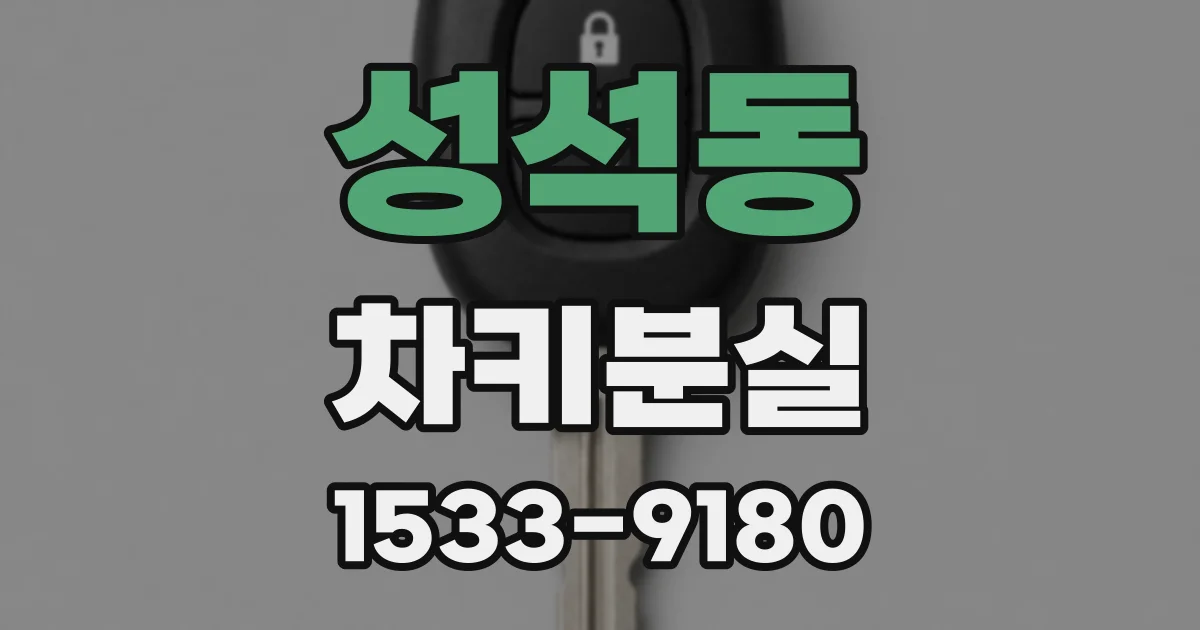 성석동 차키분실