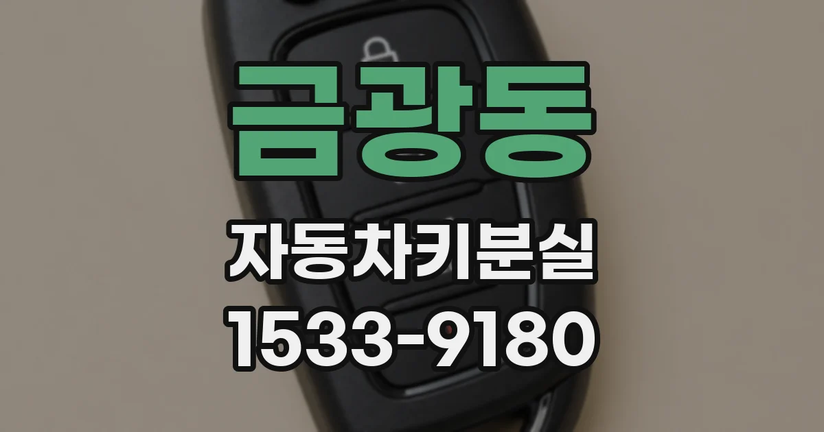 금광동 자동차키분실