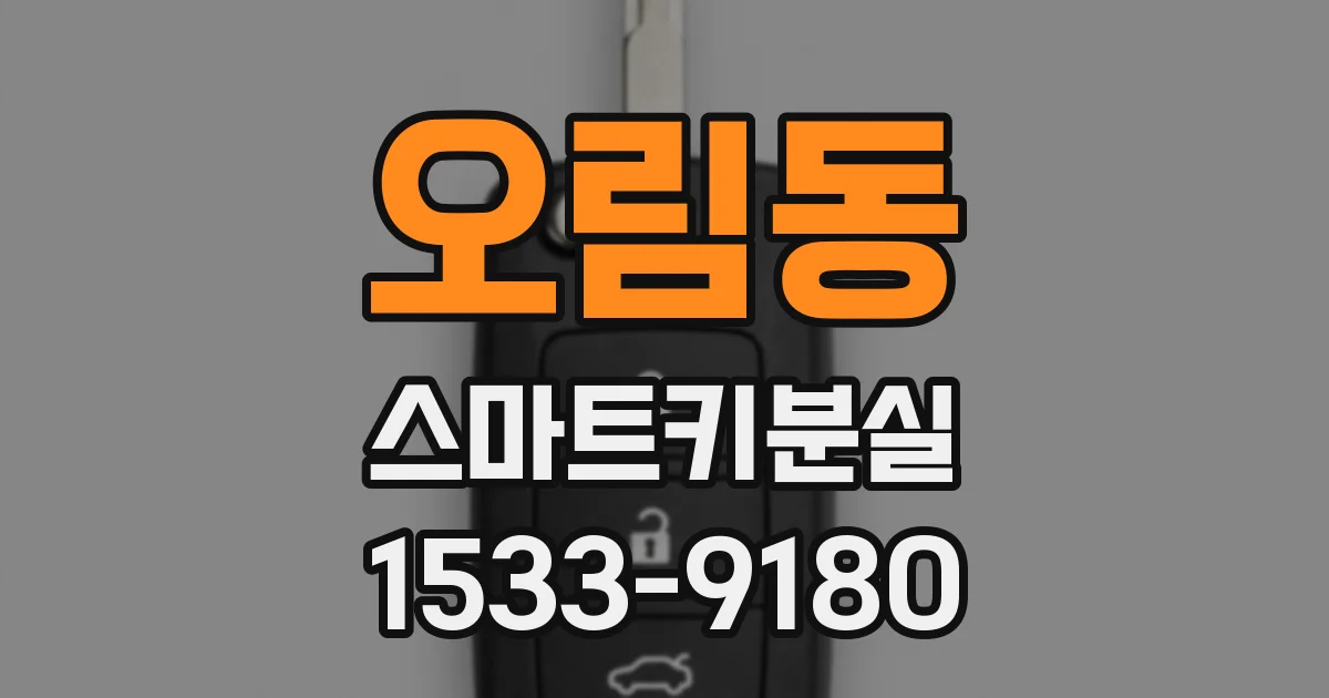 오림동 스마트키분실