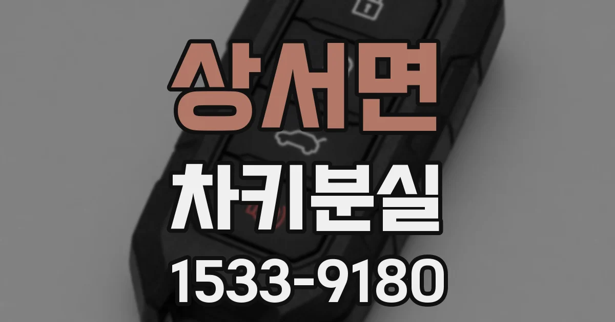 상서면 차키분실