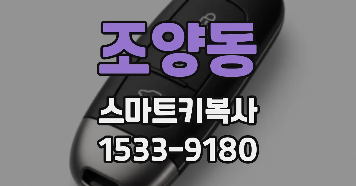 조양동 스마트키복사