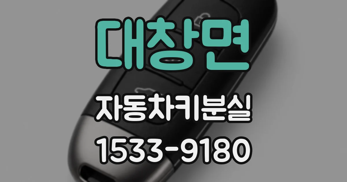 대창면 자동차키분실