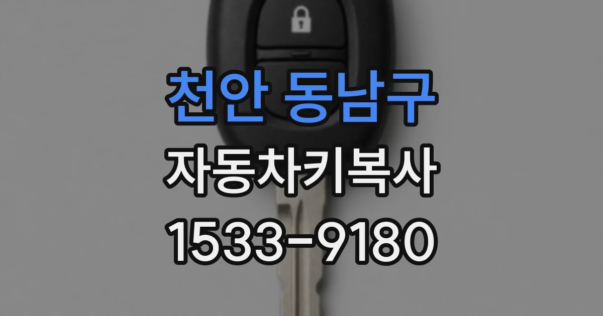 천안 동남구 자동차키복사