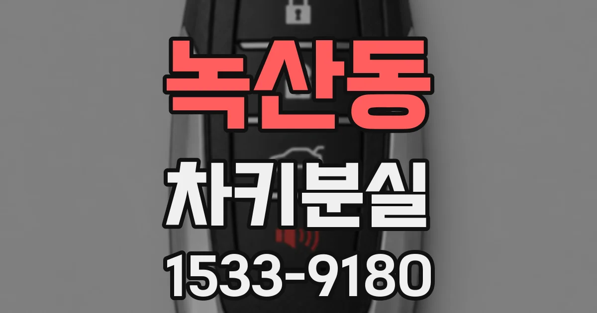 녹산동 차키분실